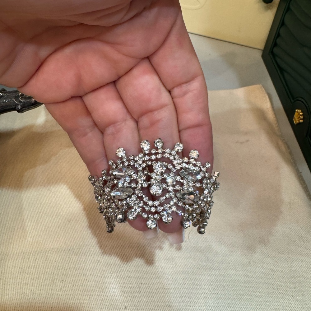 Rhinestone Silver Crystal Bracelet - image 3